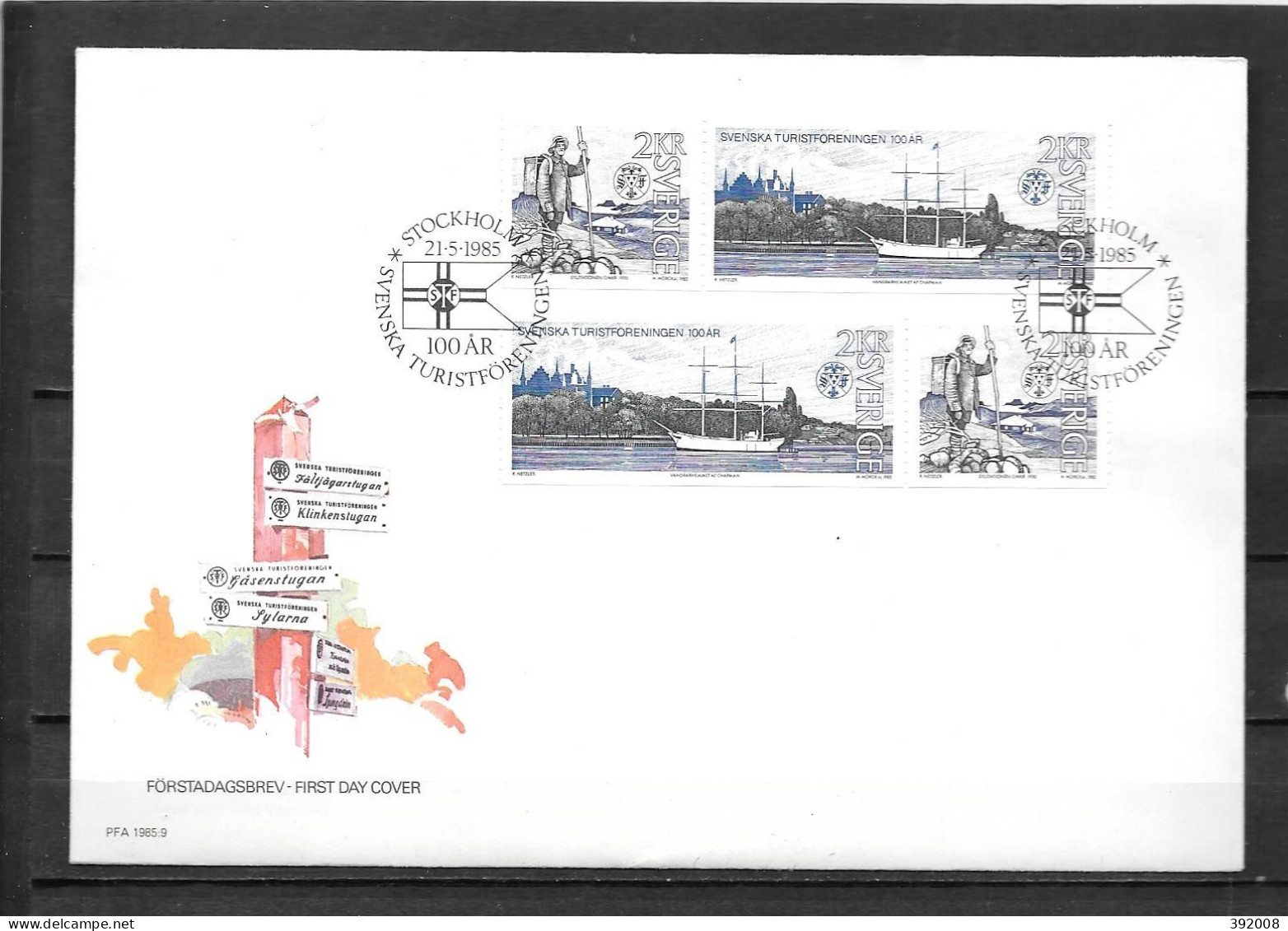 1985 - 1320 à 1321 - Fédération Suédoise De Tourisme - 19 - FDC