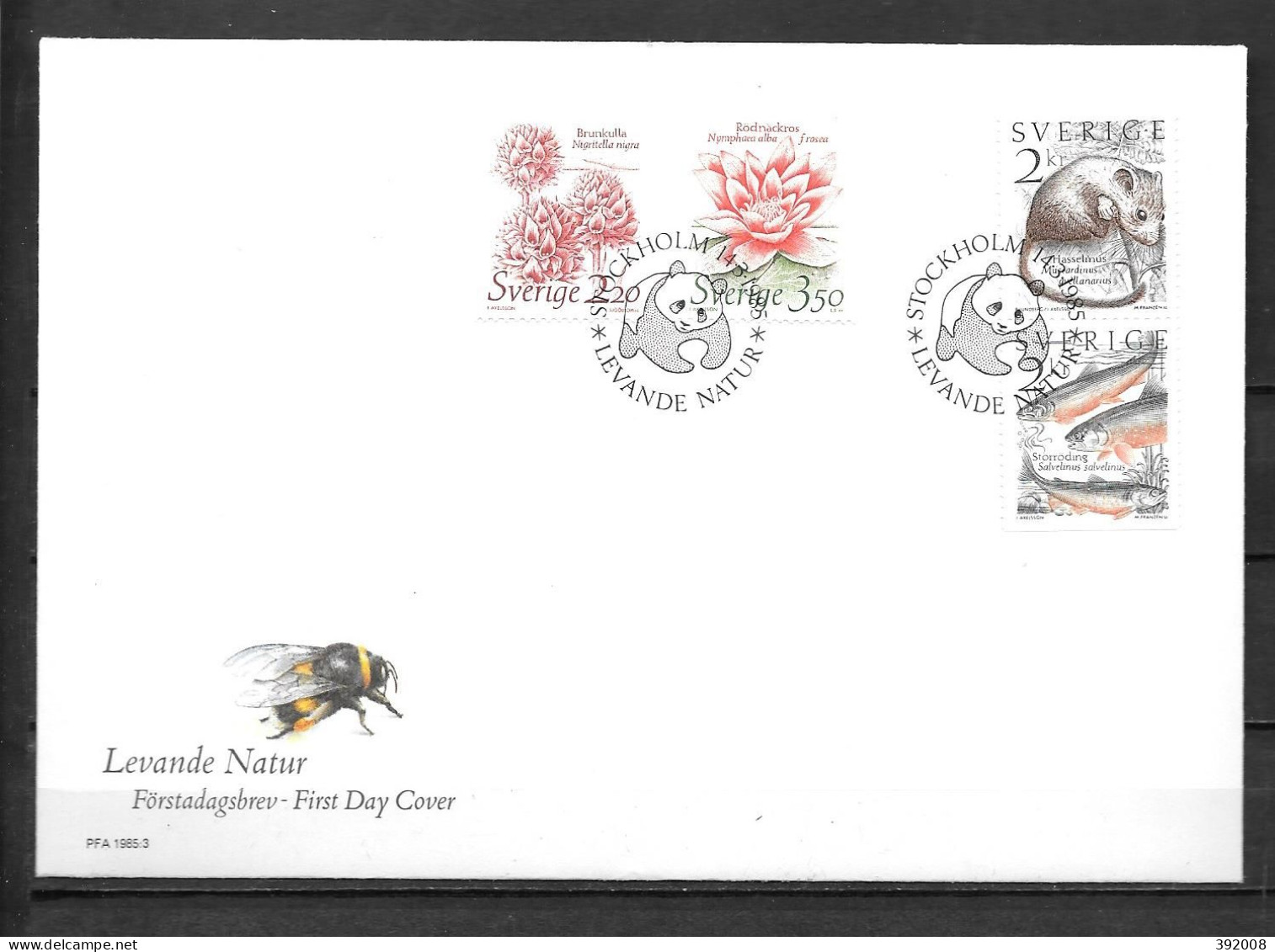 1985 - 1304 à 1307 - La Nature Vivante - 17 - FDC