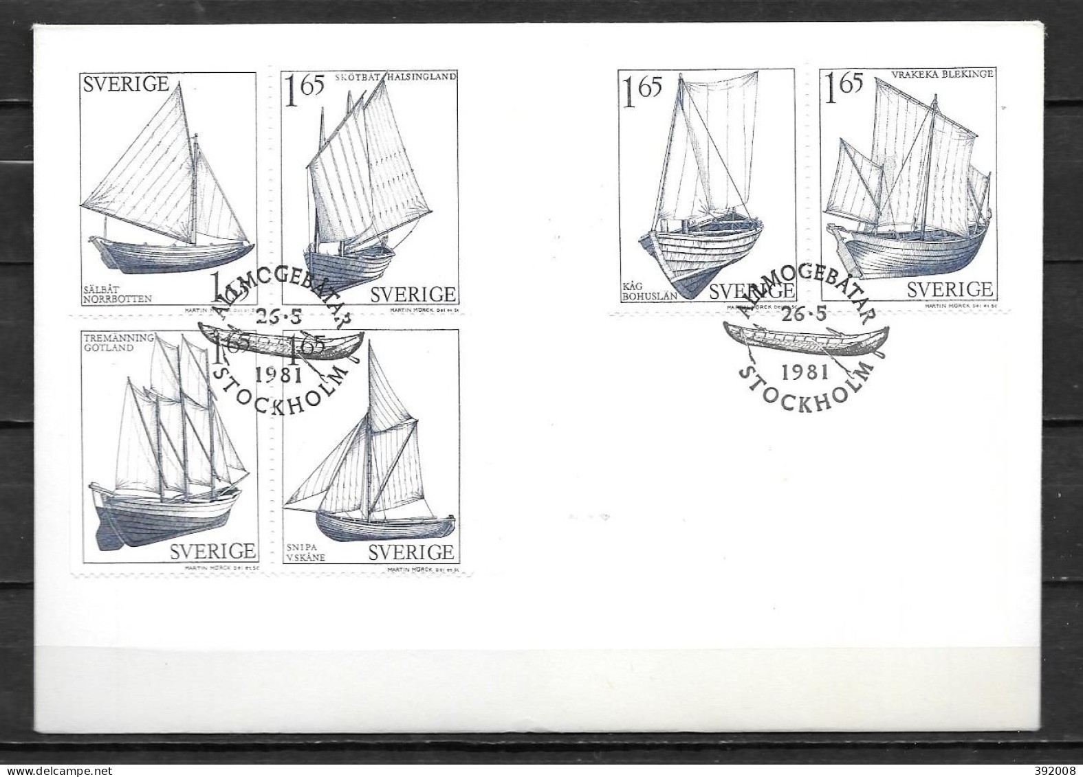 1981 - 1134 à 1139 - Bateaux De Paysans - 14 - FDC