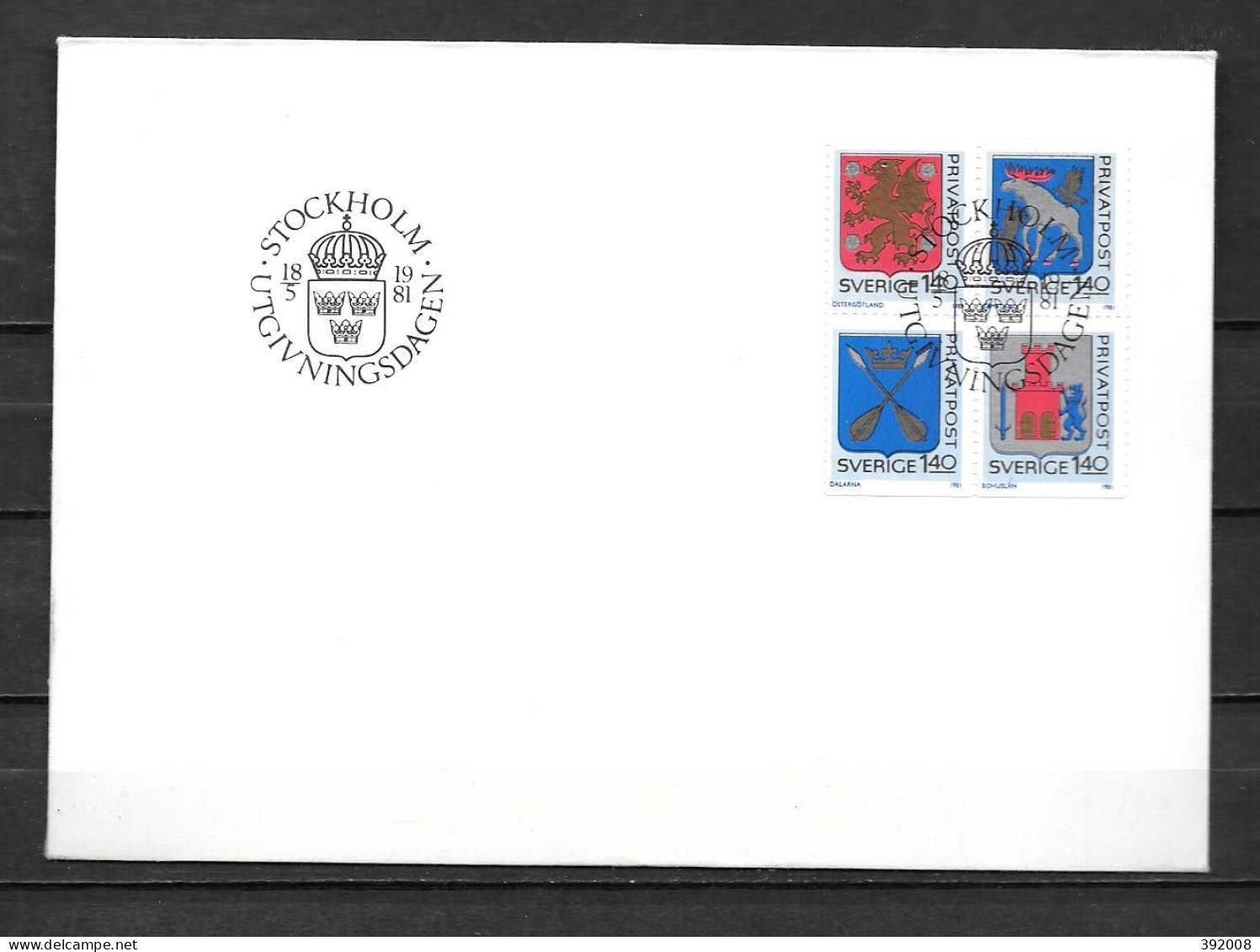 1981 - 1127 à 1130 - Armoiries De Province - 14 - FDC