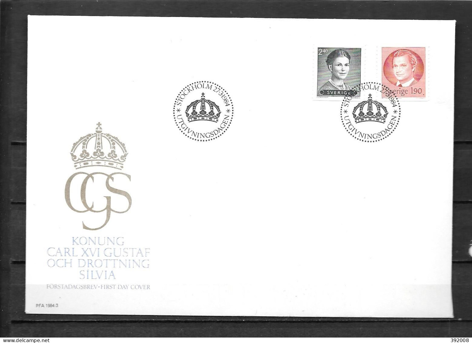 1984 - 1254 à 1255 - Roi Charles XVI Et Reine Silvia - 15 - FDC