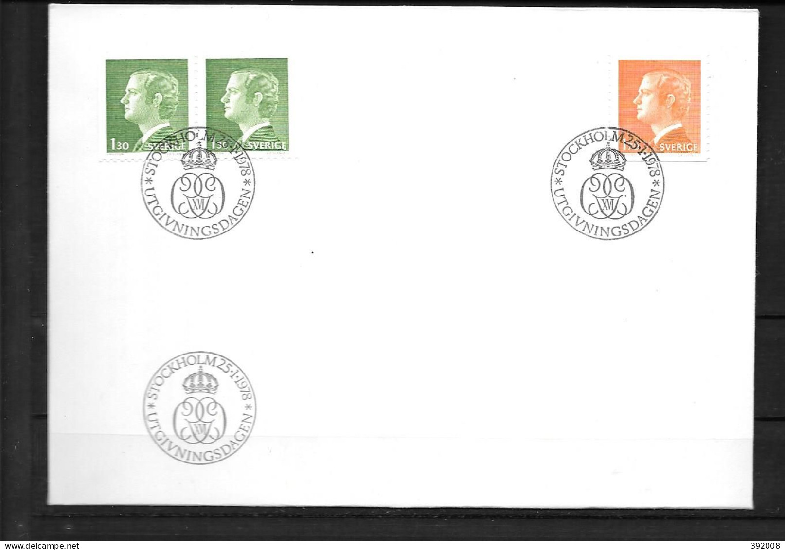 1978 - 993 à 994 - Roi Charles XVI - 10 - FDC