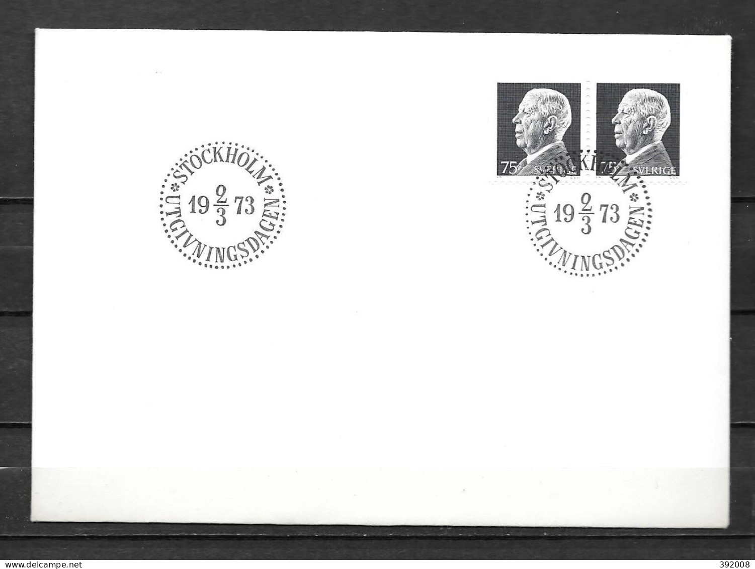 1972 - 755 - Roi Gustav VI - 3 - FDC