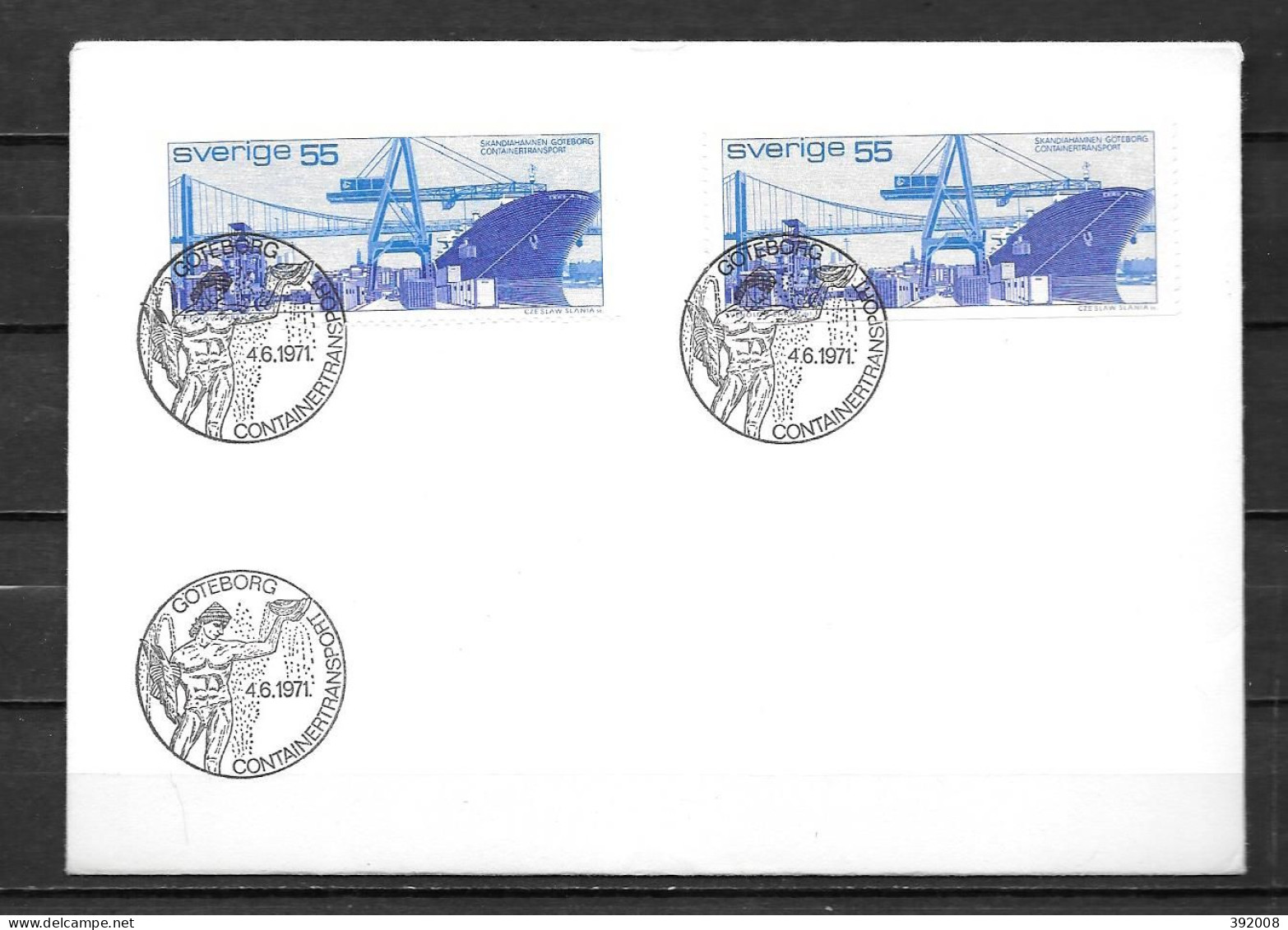 1971 - 690 - Port Skandia à Goteborg - 2 - FDC