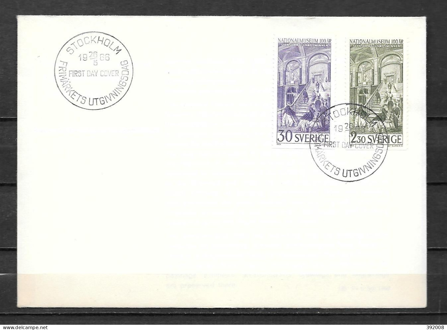 1966 - 536 à 537 - 100 Ans Musées Des Beaux Arts - 1 - FDC