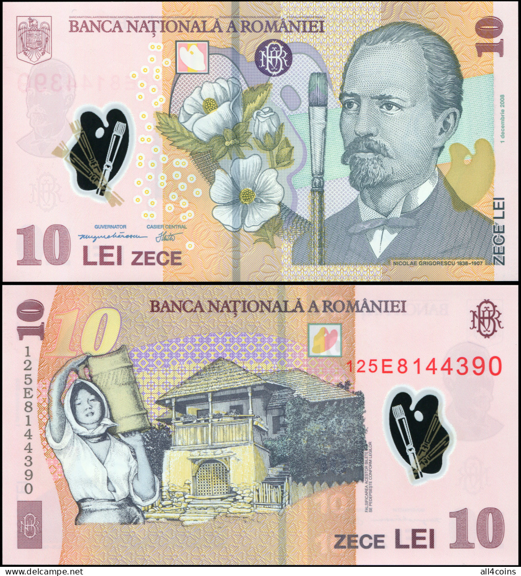 Romania 10 Lei. 2012 Polymer Unc. Banknote Cat# P.119h - Rumänien