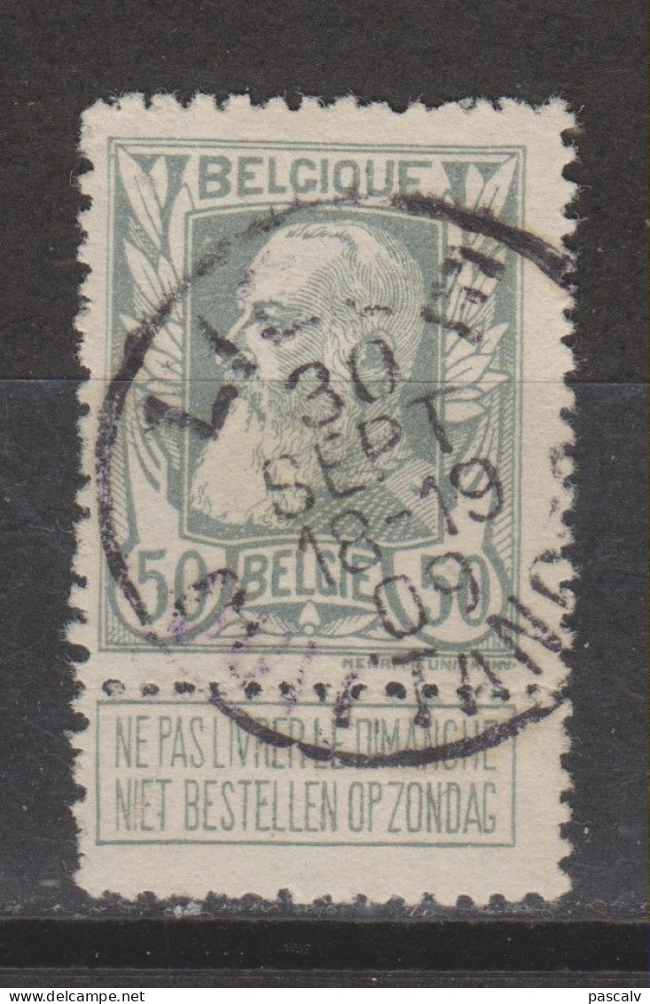 COB 78 Oblitération Centrale LIEGE QUITTANCES - 1905 Thick Beard