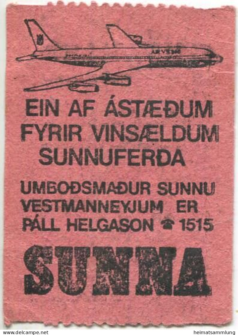 Island - Flugvöllur Saetagjald - Flughafen Sitzplatzgebühr - Sonstige & Ohne Zuordnung