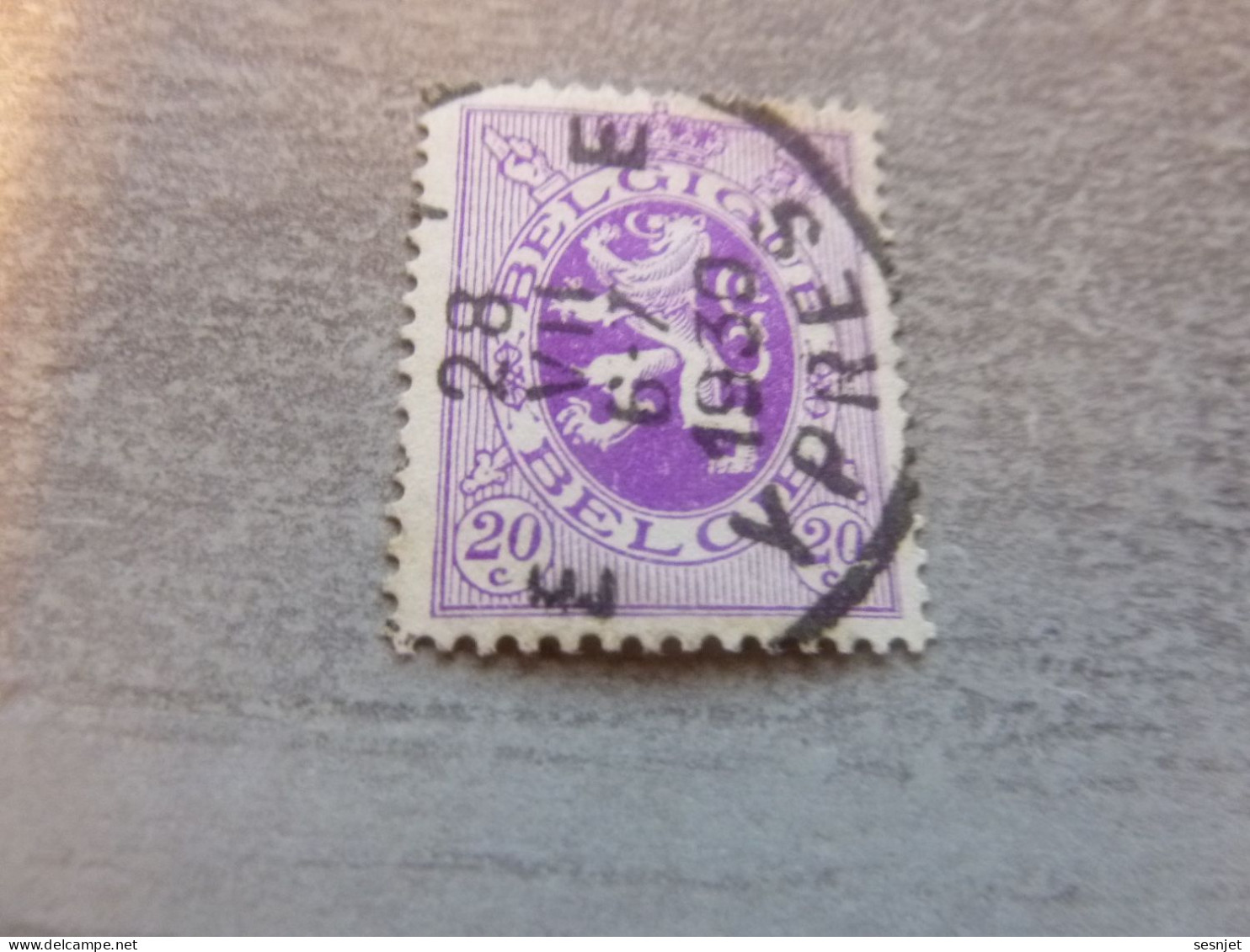 Belgique - Armoirie - Lion - 20c. - Violet - Oblitéré - Année 1930 - - Gebruikt