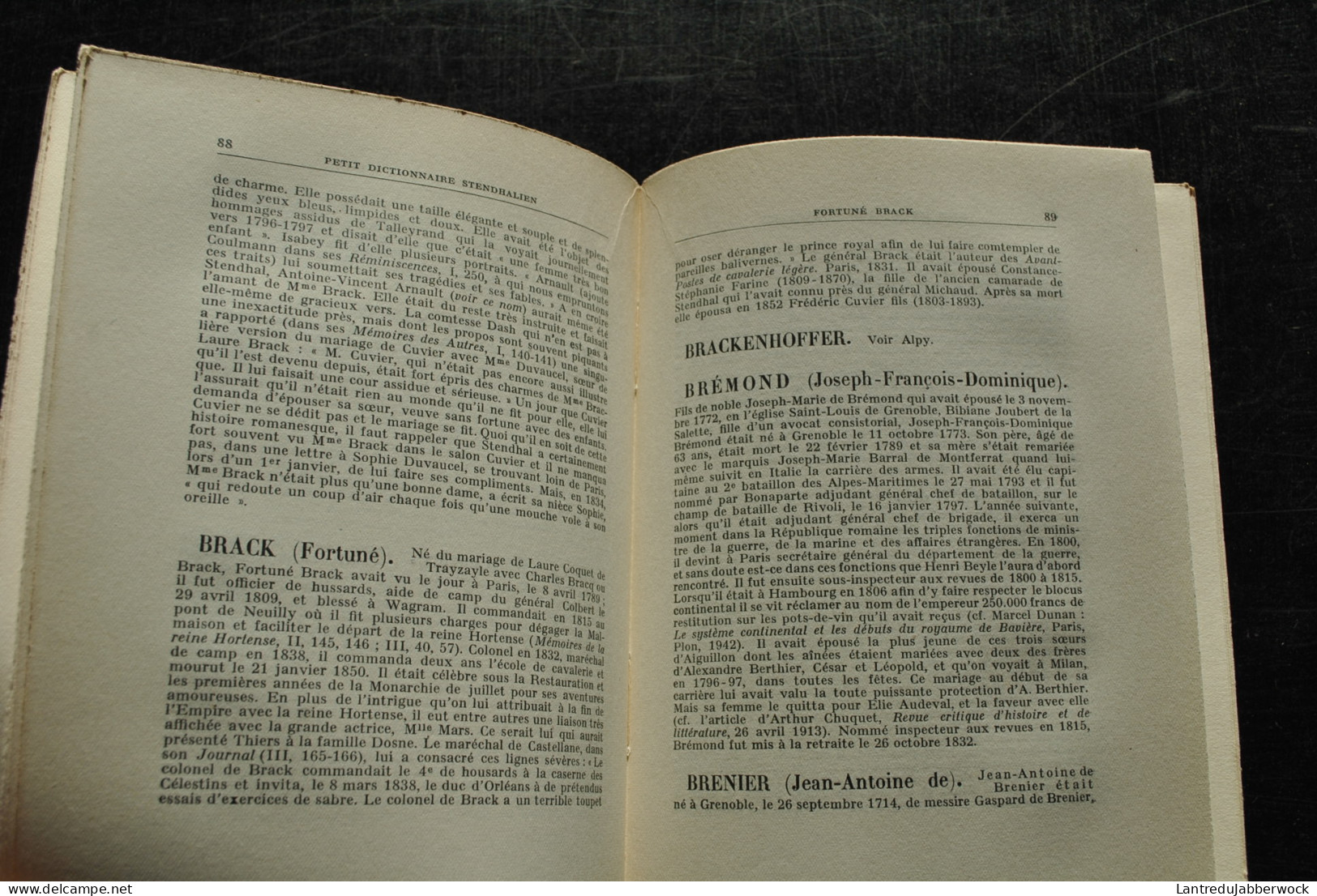 Henri MARTINEAU Petit dictionnaire stendhalien Le Divan 1948 Tirage limité 113/2000 STENDHAL Personnages RARE