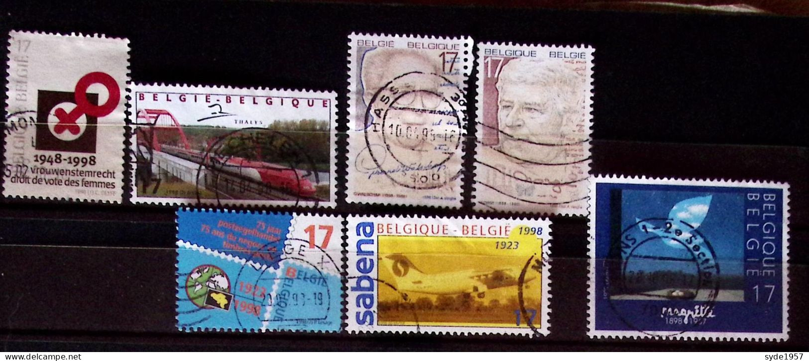 Belgique 1998 7 Timbres Oblitérés, Liste COB Ci-dessous - Used Stamps