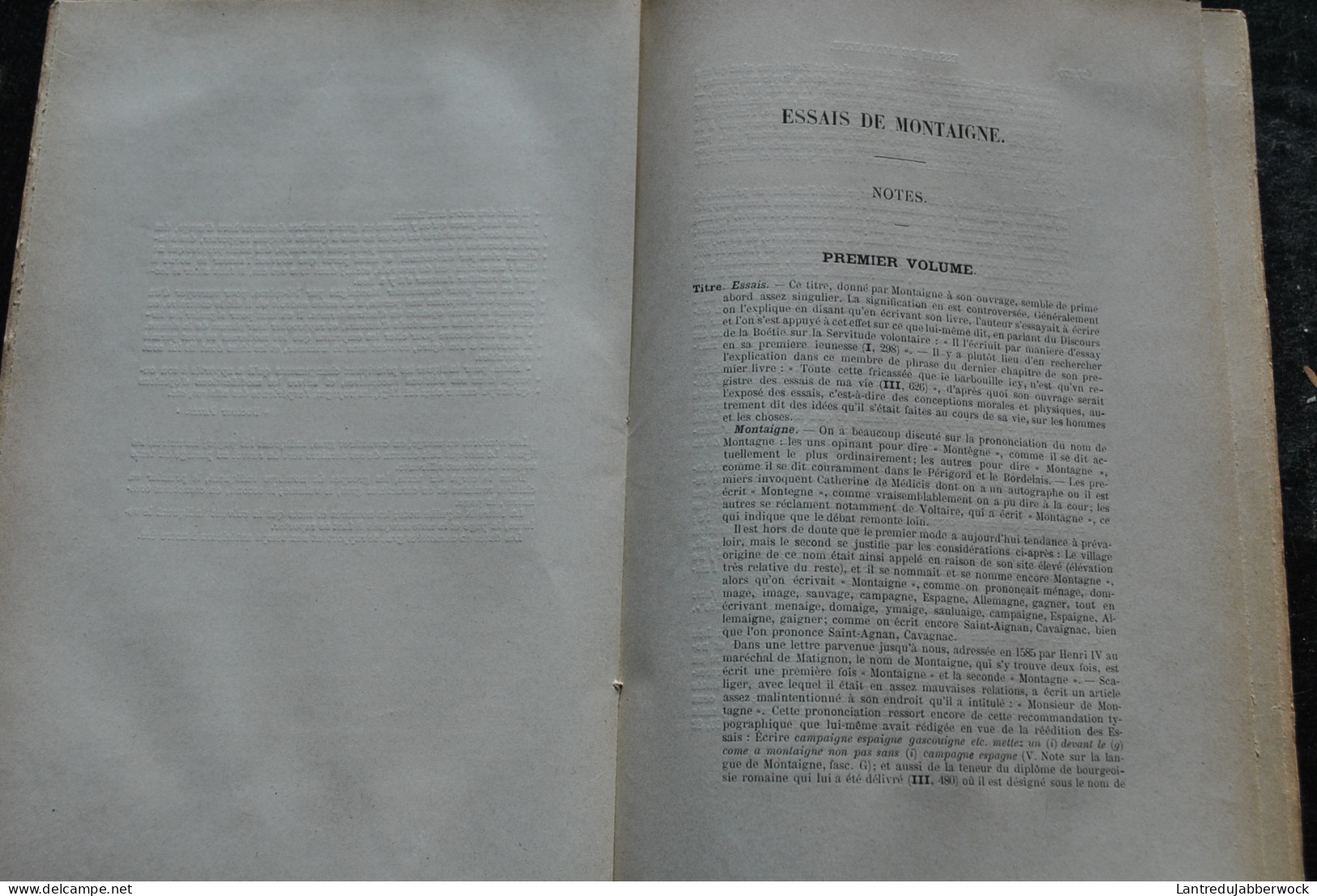 Essais De Montaigne (Self-édition) Texte Original Accompagné De La Traduction En Langage De Nos Jours Général Michaud - Psychologie & Philosophie