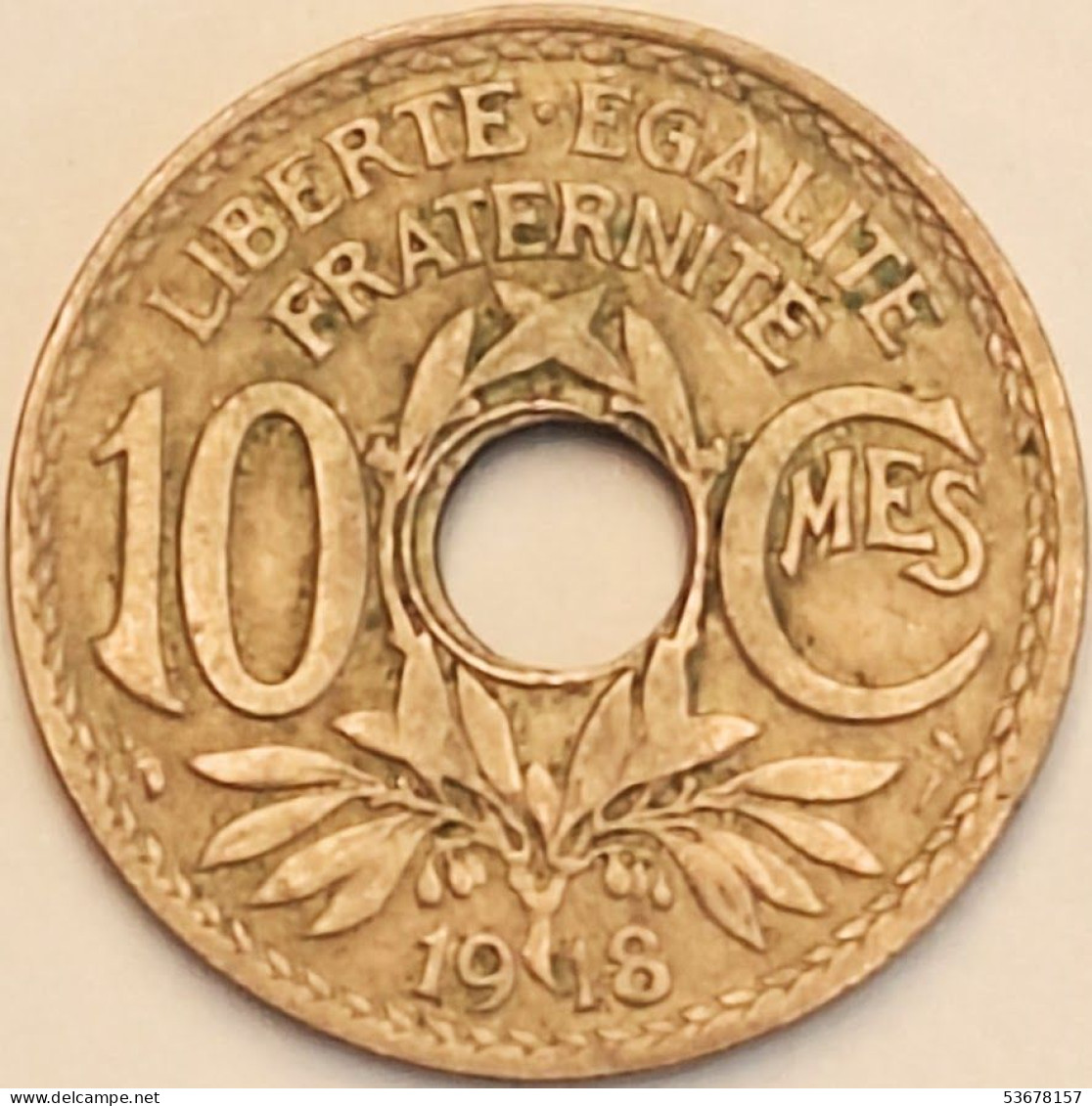 France - 10 Centimes 1918, KM# 866a (#3988) - 10 Centimes