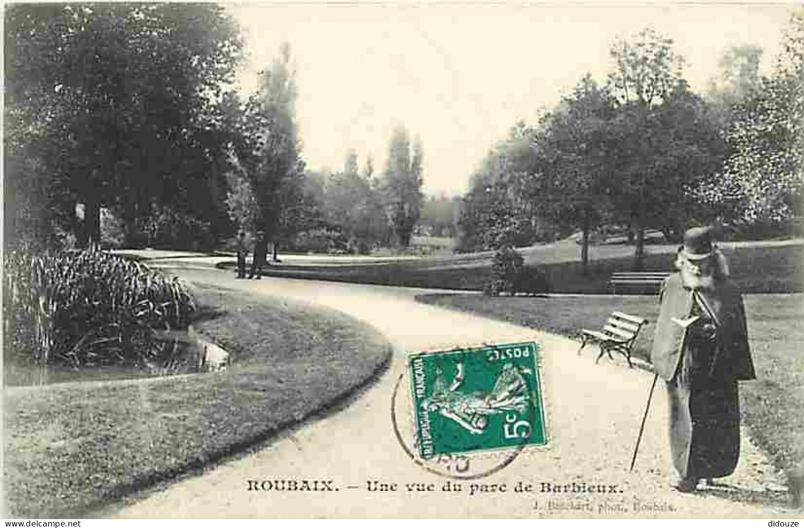 59 - Roubaix - Une Vue Du Parc Barbieux - Animé - CPA - Voir Scans Recto-Verso - Roubaix