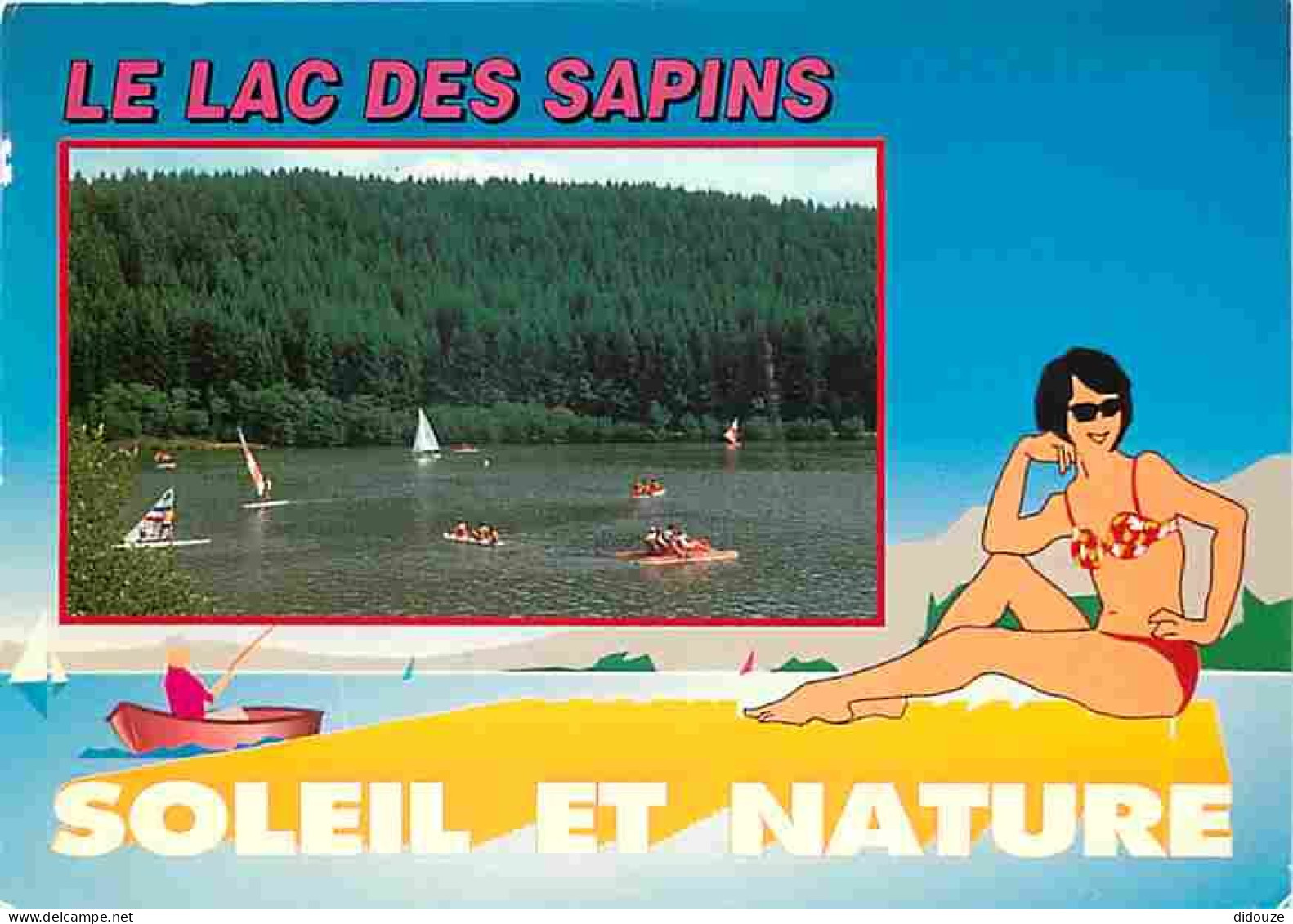 69 - Cublize - Ronno - Le Lac Des Sapins - Planche à Voile - Flamme Postale De Amplepuis - CPM - Voir Scans Recto-Verso - Autres & Non Classés