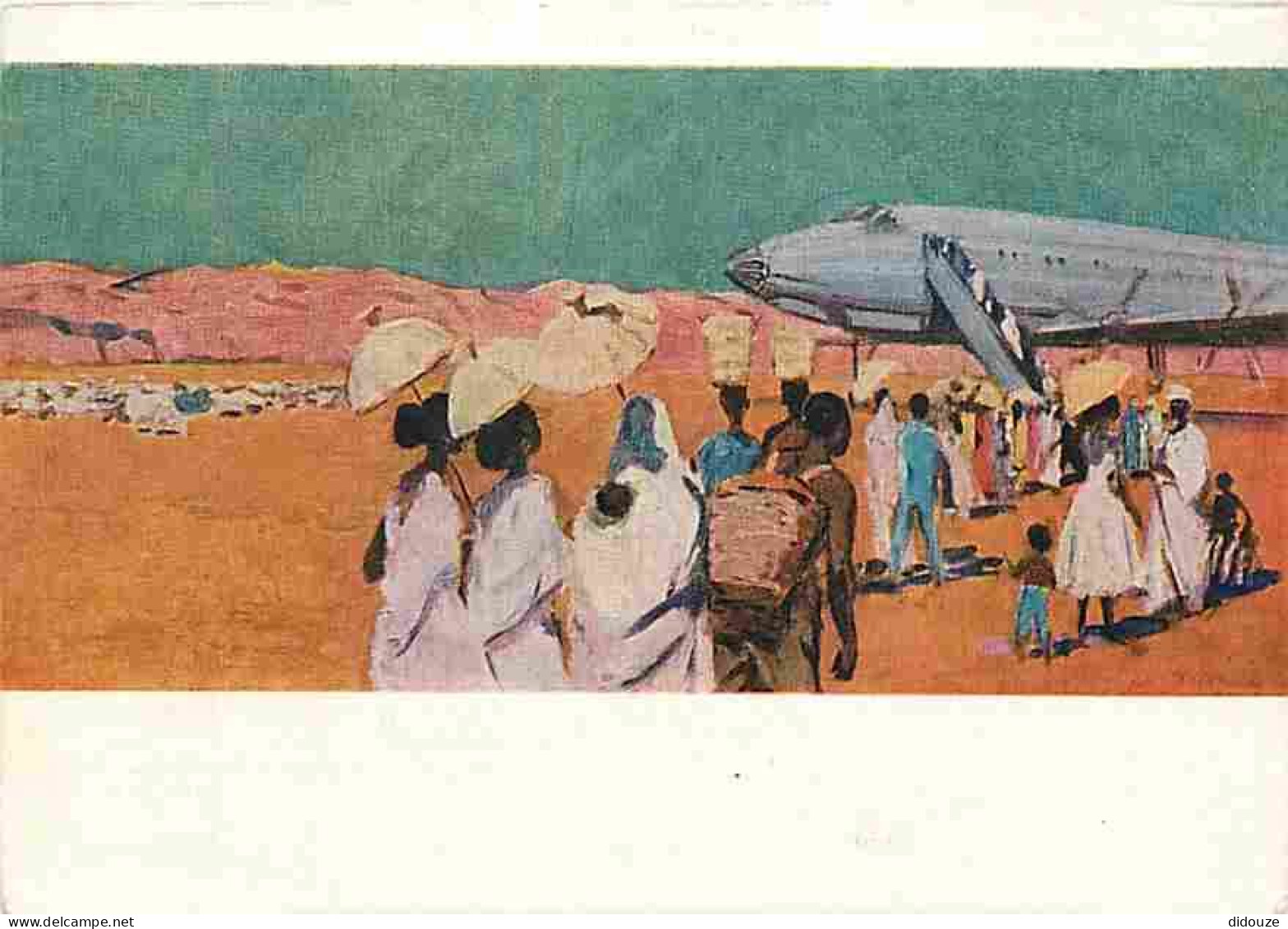 Art - Peinture - Avion - Embarquement - CPM - Voir Scans Recto-Verso - Pintura & Cuadros