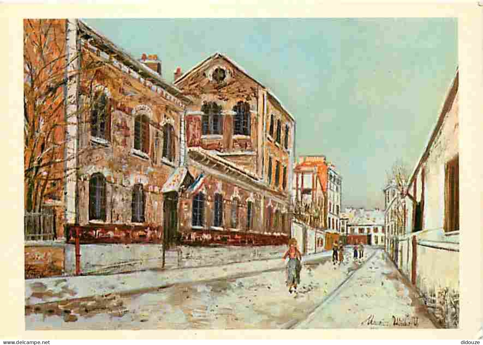 Art - Peinture - Maurice Utrillo - Ecole En Banlieue - CPM - Voir Scans Recto-Verso - Peintures & Tableaux