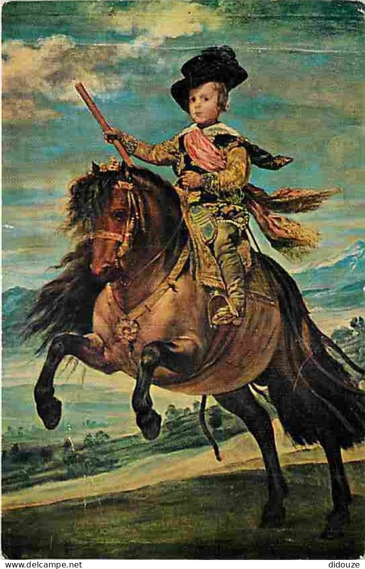 Art - Peinture - Velasquez - Portrait Equestre De Don Baltazar Carlos - Histoire - CPM - Voir Scans Recto-Verso - Pintura & Cuadros