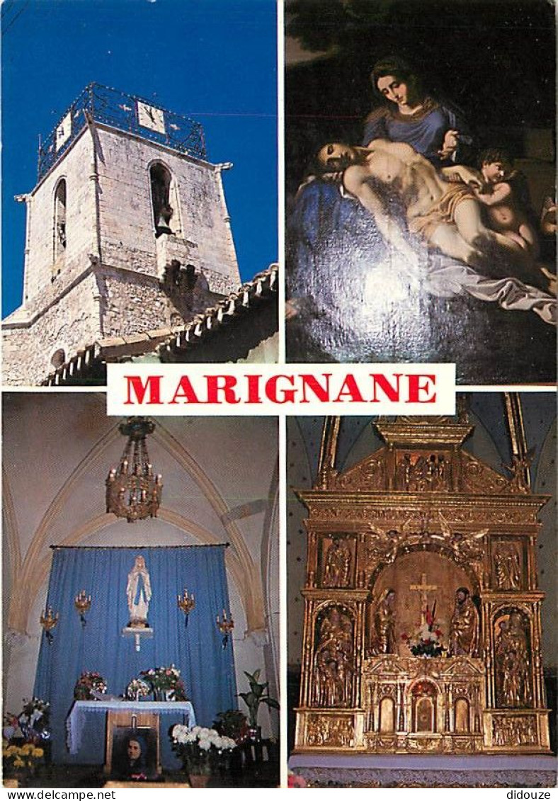 13 - Marignane - Multivues - Clocher Et Intérieur De L'Eglise - CPM - Voir Scans Recto-Verso - Marignane