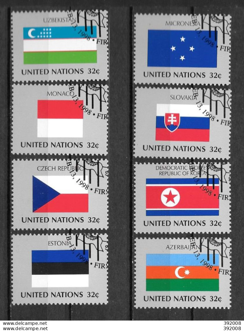 1998 - 743 à 750 - Drapeaux - Used Stamps