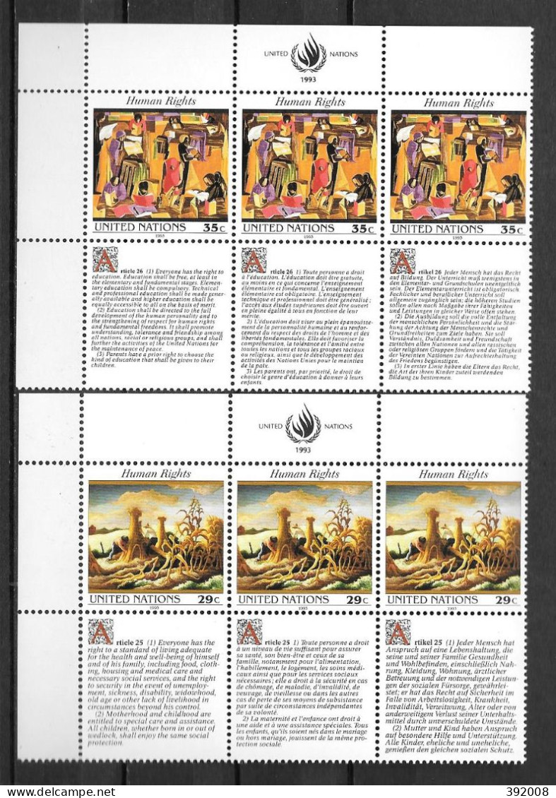 1993 - 635 à 640 **MNH - Déclaration Universelle Des Droits De L'homme - 1 - Ongebruikt