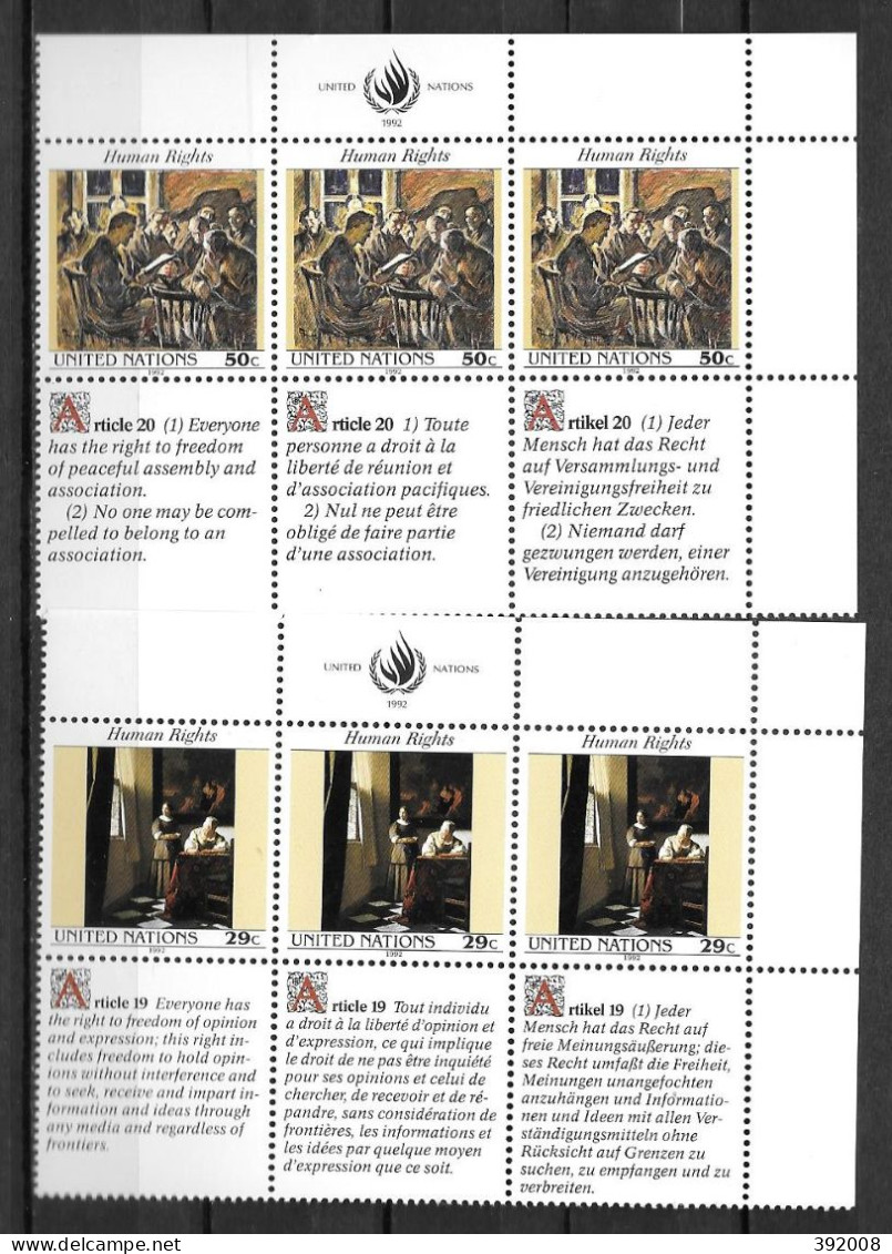 1992 - 620 à 625 **MNH - Déclaration Universelle Des Droits De L'homme - 2 - Neufs