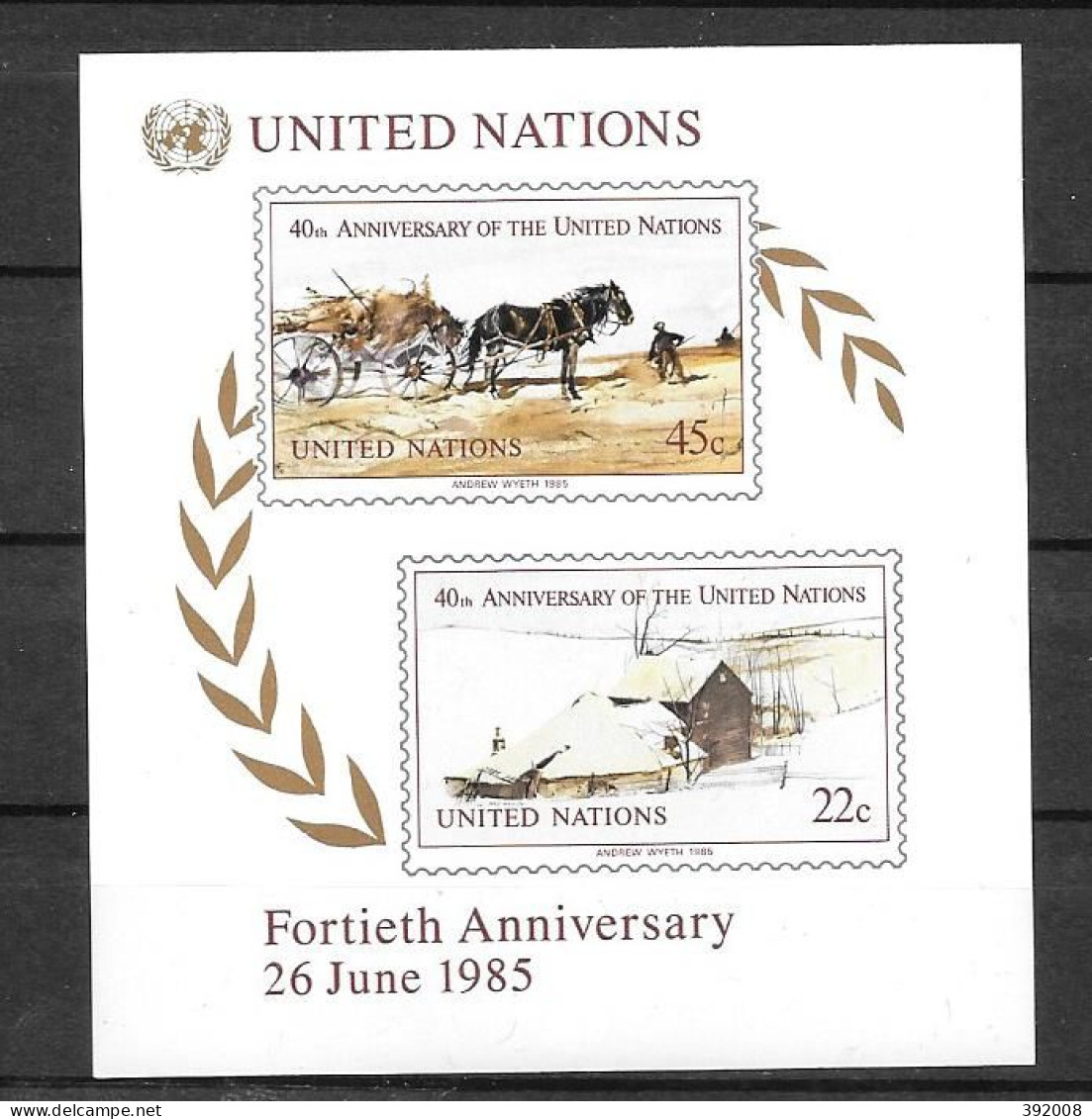 1985 - BF 8 **MNH  - Unused Stamps