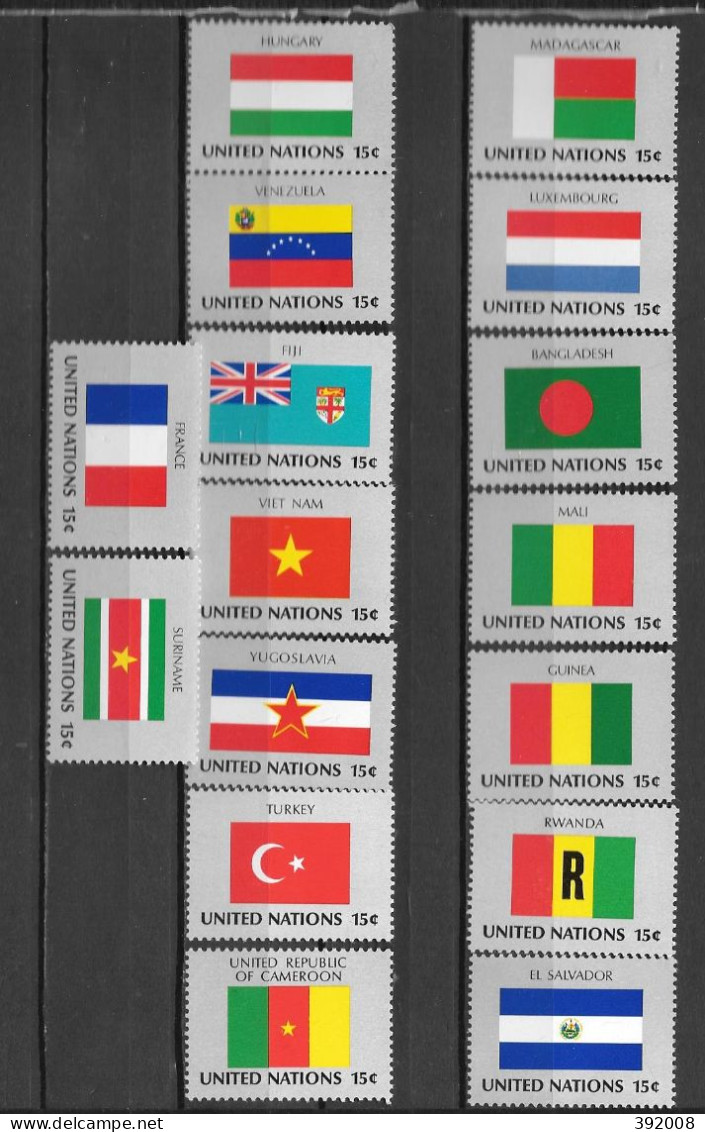 1980 - 316 à 331 **MNH - DRAPEAUX - Unused Stamps