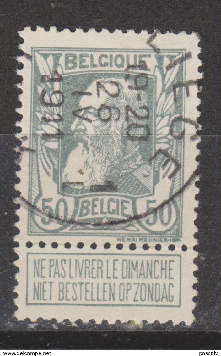 COB 78 Oblitération Centrale LIEGE 1L - 1905 Thick Beard