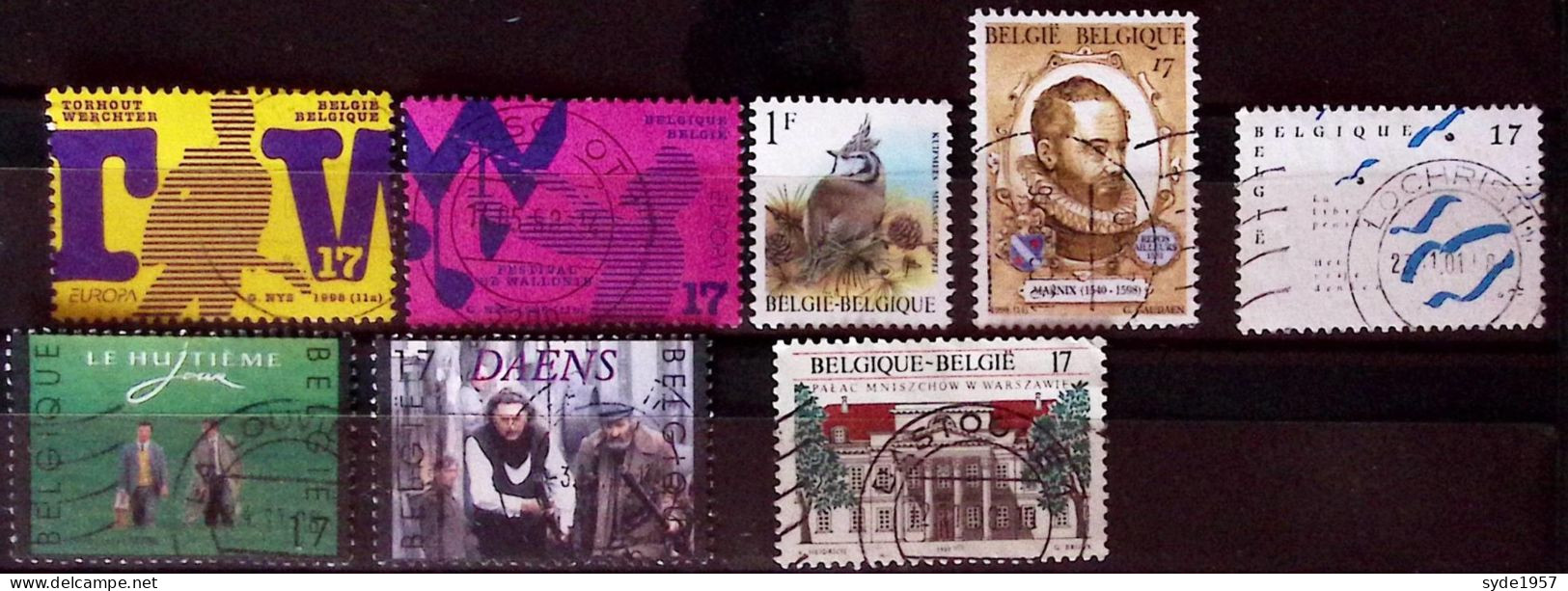 Belgique 1998 8 Timbres Oblitérés, Liste COB Ci-dessous - Gebruikt