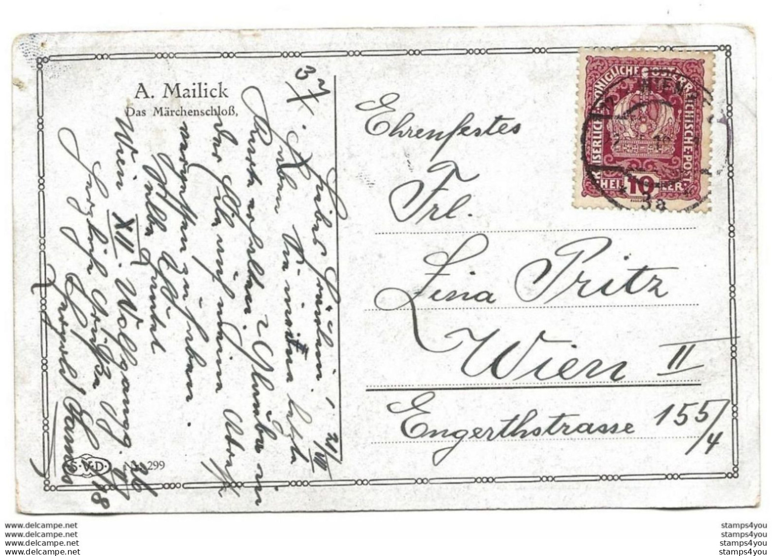 280 - 13 - Carte Envoyée à Wien 1918 - Lettres & Documents