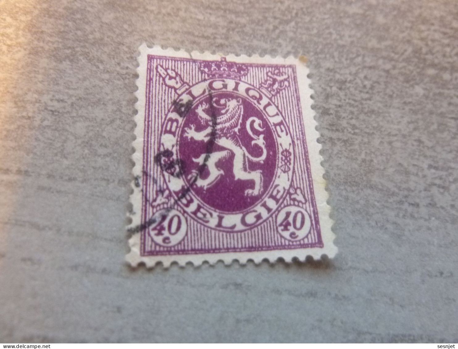 Belgique - Armoirie - Lion - 40c. - Lilas - Oblitéré - Année 1930 - - Used Stamps