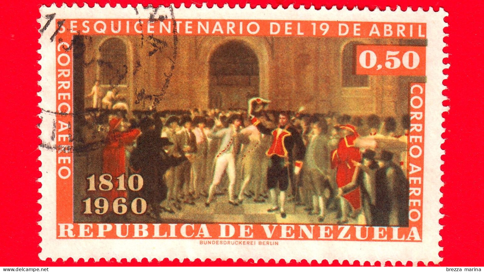 VENEZUELA - Usato - 1960 - 150 Anni Della Rivoluzione Dell'aprile 1810 - Rivoluzionari - 0.50 - Venezuela