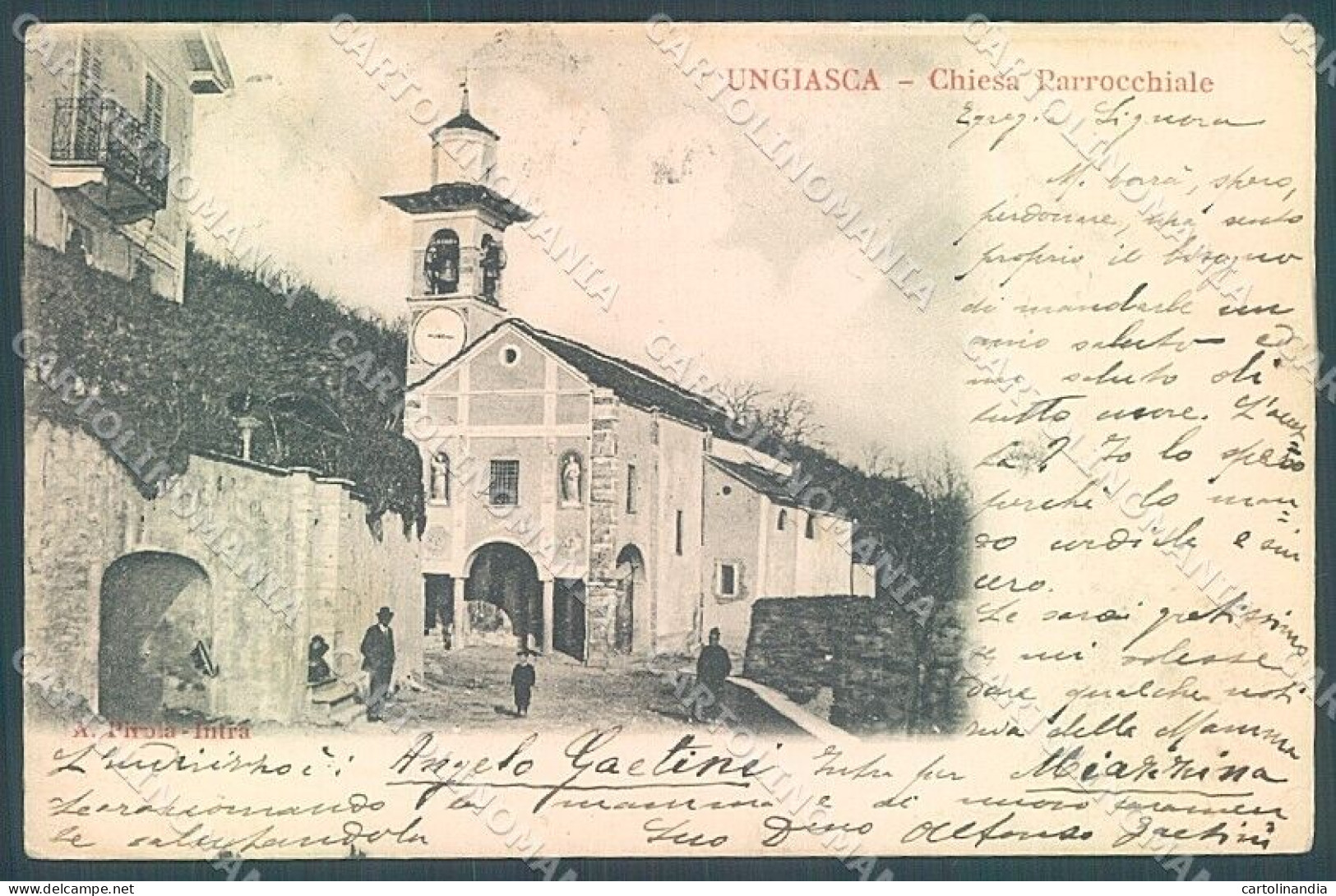 Verbania Cossogno Ungiasca Chiesa Parrocchiale Cartolina JK4968 - Verbania