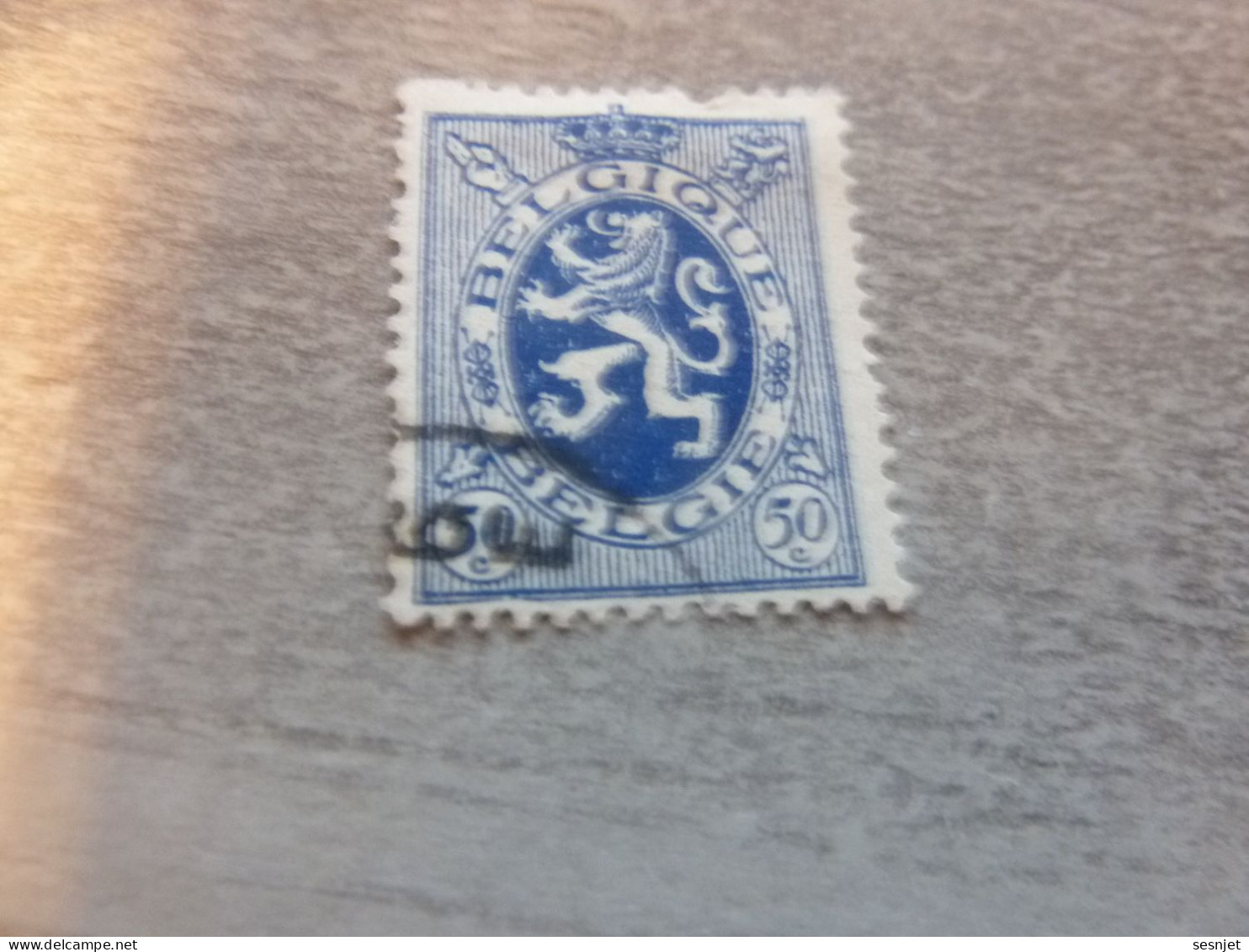 Belgique - Armoirie - Lion - 50c. - Bleu - Oblitéré - Année 1930 - - Usados