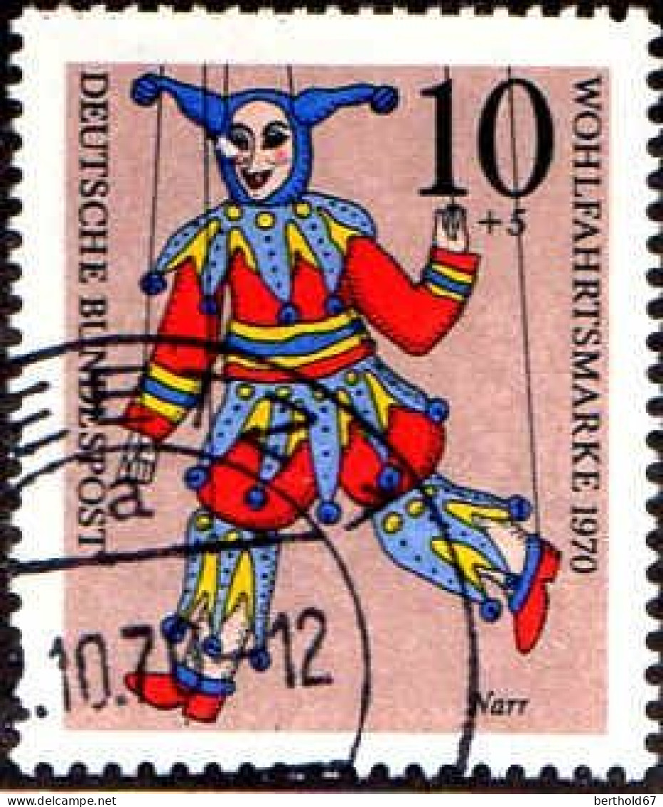 RFA Poste Obl Yv: 501/504 Wohlfahrtsmarke Marionnettes (TB Cachet Rond) (Thème) - Marionette