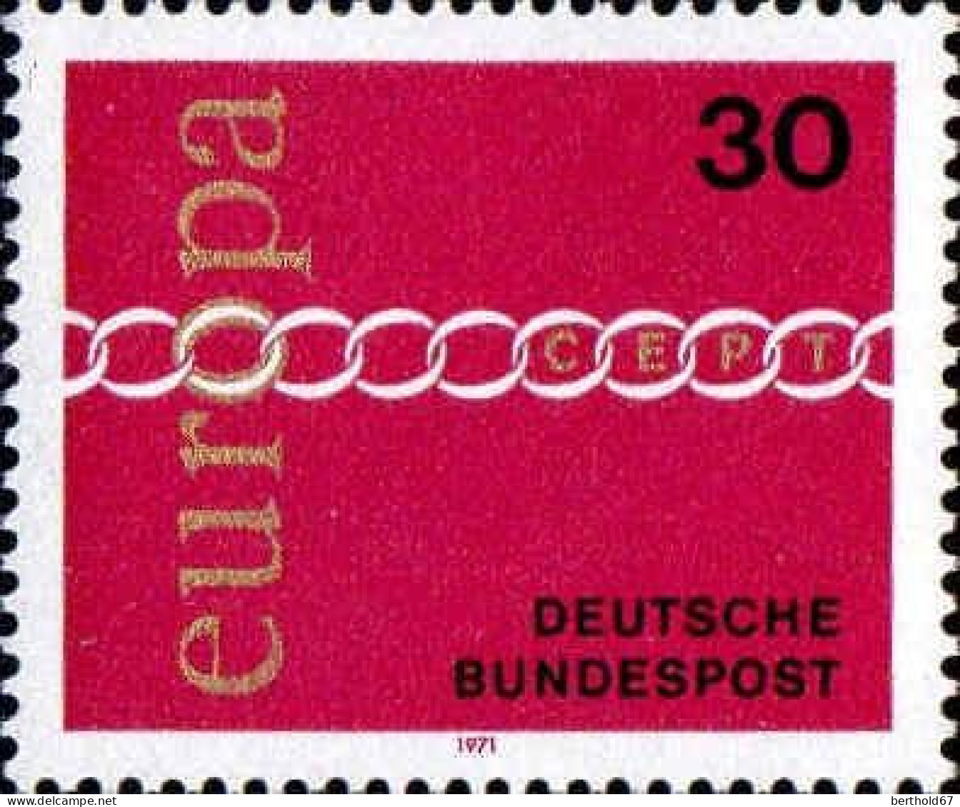 RFA Poste N** Yv: 538/539 Europa Cept Chaîne Stylisée (Thème) - 1971