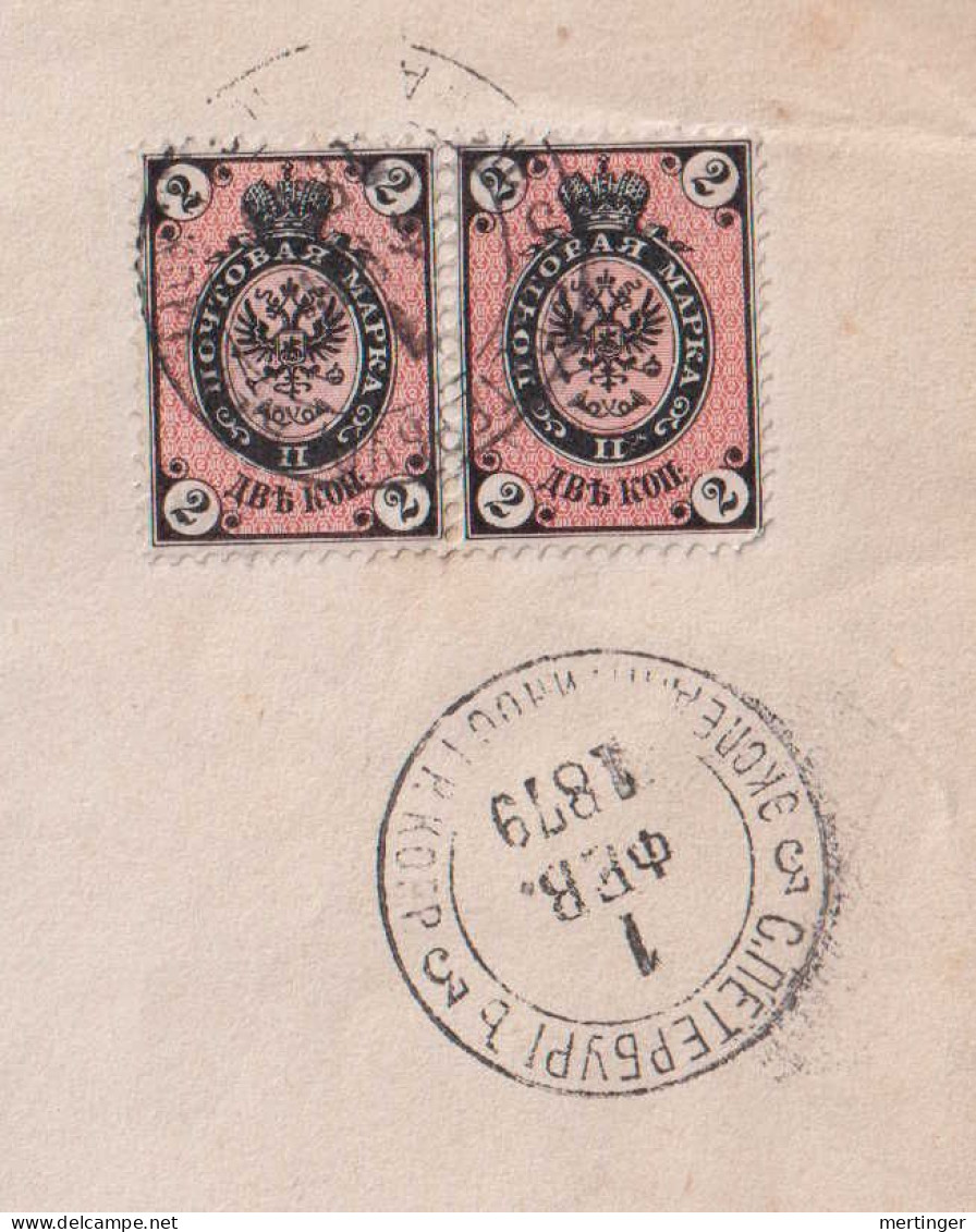 Russia 1879 Big Size Printed Matter 2x 2K ST PETERSBURG X AALBORG Denmark - Covers & Documents