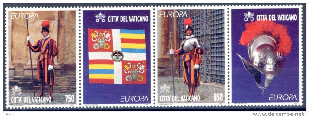 1997 Vaticano, Europa, Serie Completa Nuova AL FACCIALE - Unused Stamps