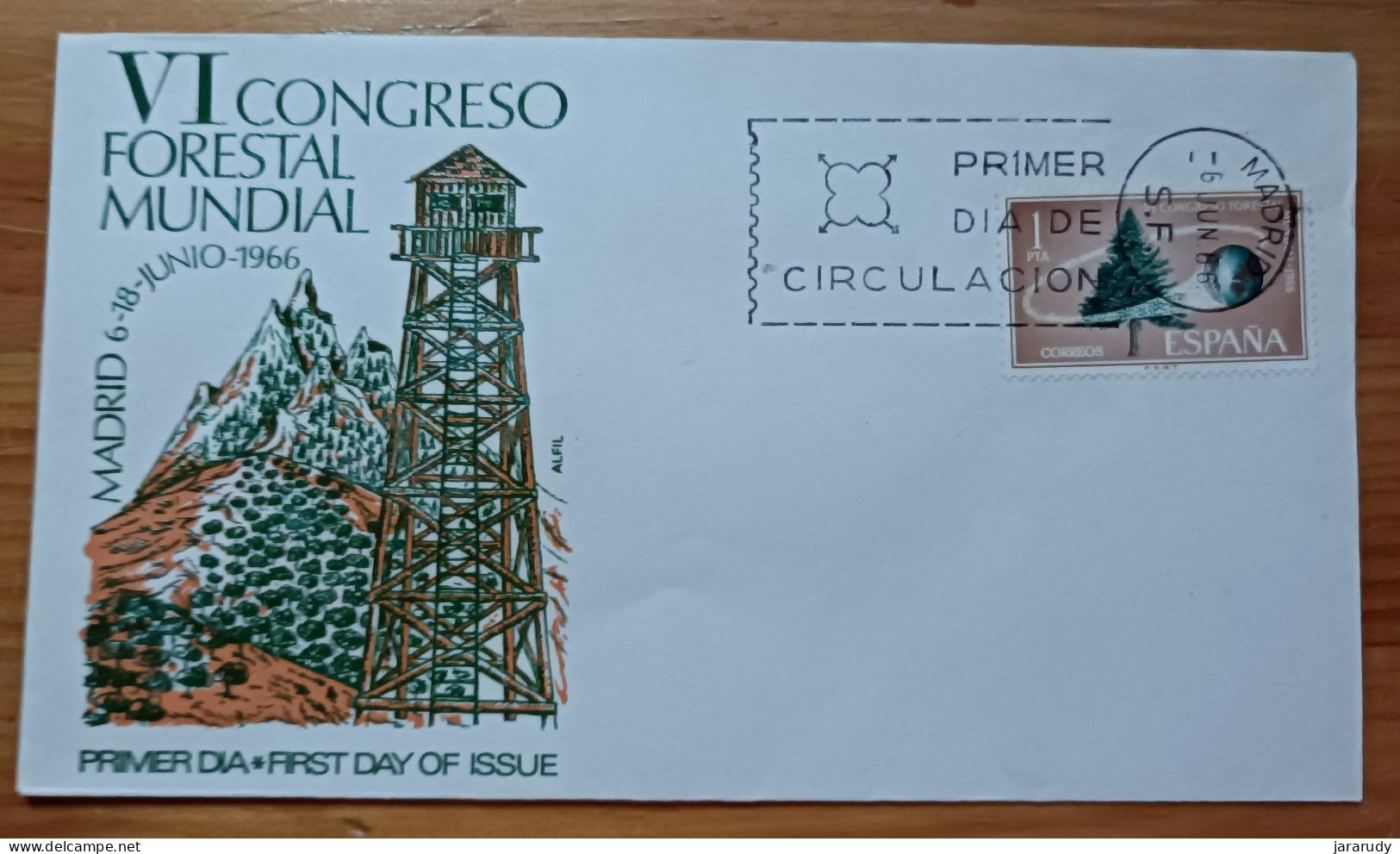 ESPAÑA CONGRESO FORESTAL 1966 FDC/SPD MNH - FDC