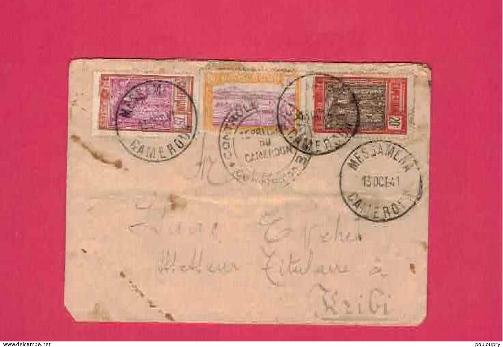 Lettre De 1941 Pour Le Cameroun - YT N° 109, 135 Et 140 - Covers & Documents