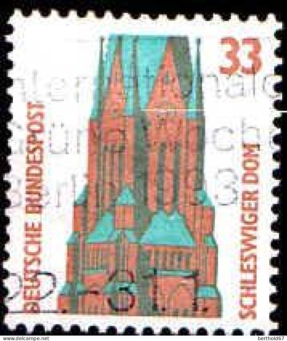 RFA Poste Obl Yv:1231 Mi:1399A Schleswiger Dom (Belle Obl.mécanique) (Thème) - Eglises Et Cathédrales
