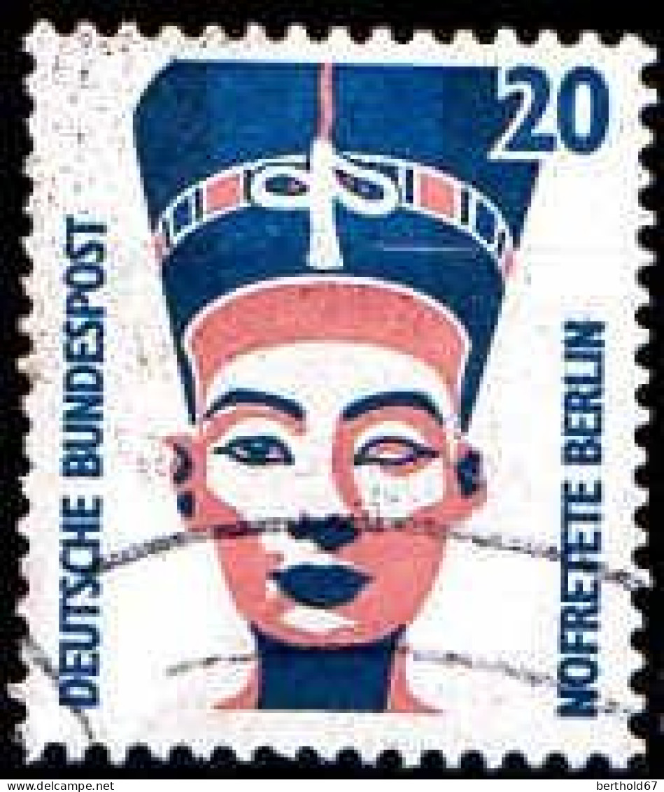 RFA Poste Obl Yv:1230 Mi:1398A Nofretete Nefertiti (Lign.Ondulées) (Thème) - Archéologie