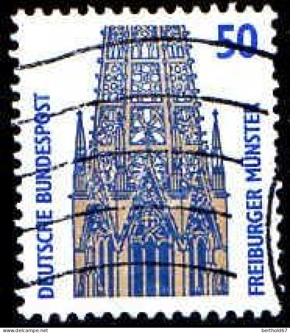 RFA Poste Obl Yv:1167 Mi:1340A Freiburger Münster (Lign.Ondulées) (Thème) - Eglises Et Cathédrales
