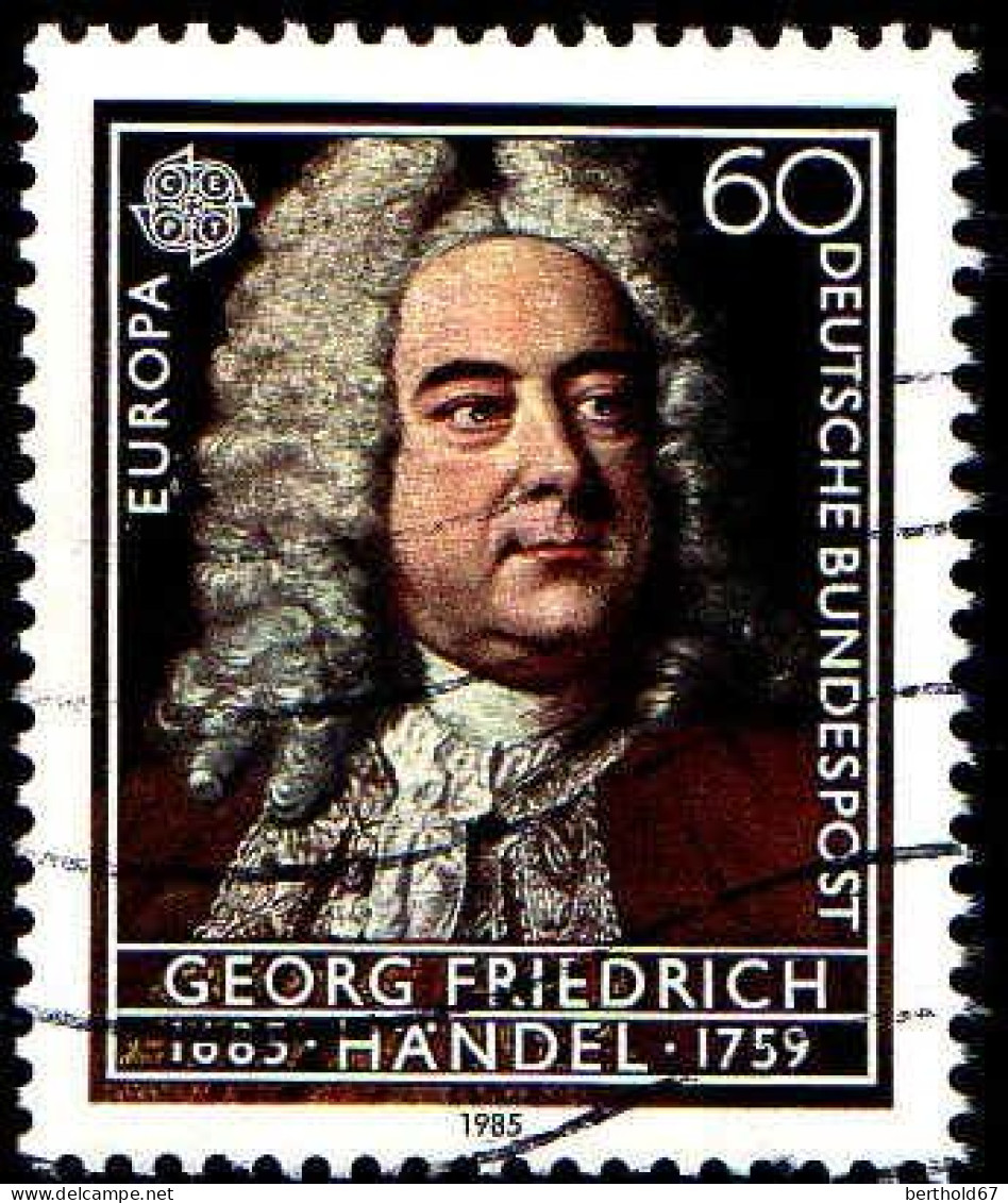 RFA Poste Obl Yv:1080 Mi:1248 Georg Friedrich Händel (Lign.Ondulées) (Thème) - Muziek