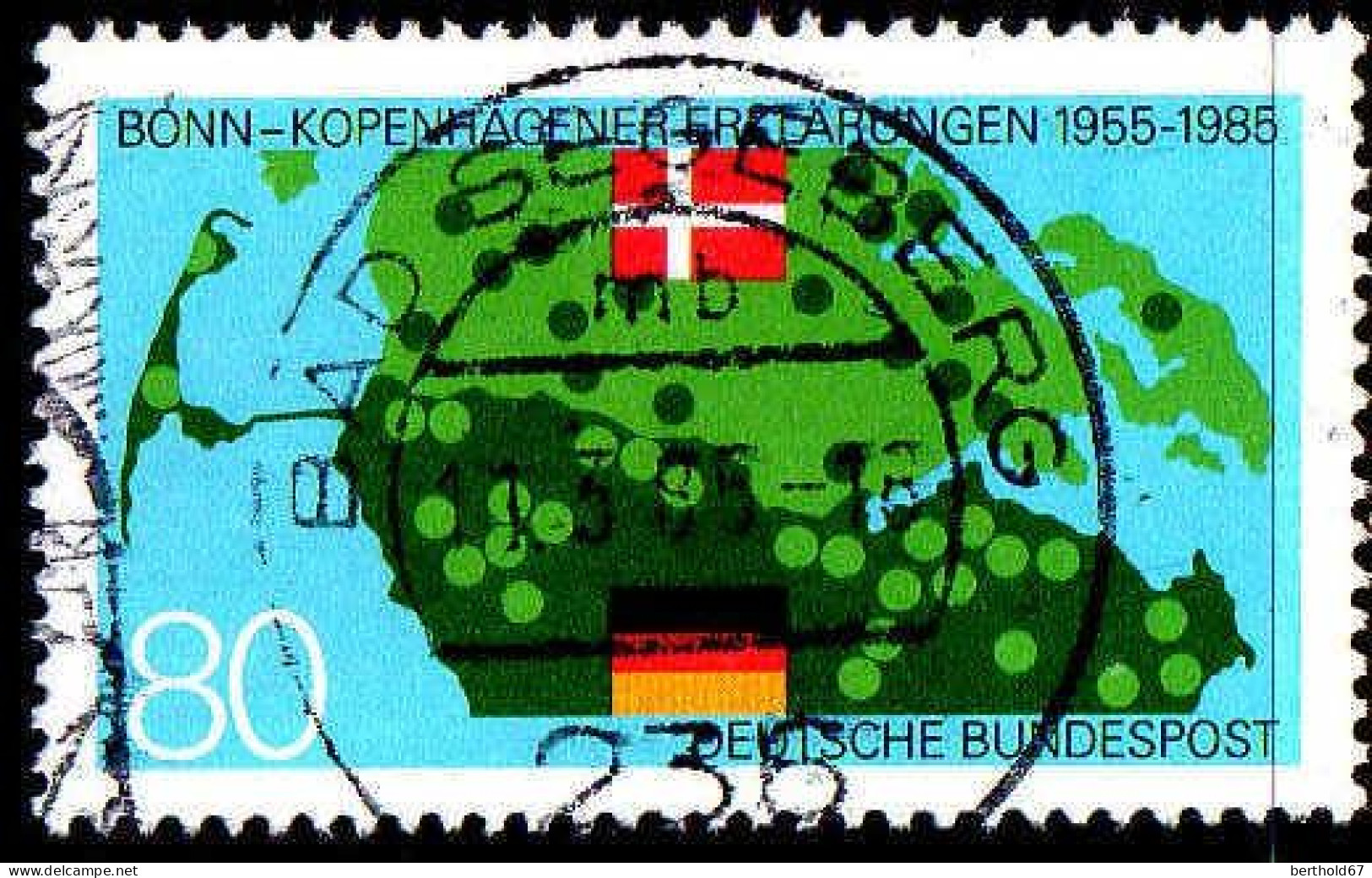 RFA Poste Obl Yv:1073 Mi:1241 Bonn-Kopenhagener Erklärung (Beau Cachet Rond) (Thème) - Timbres