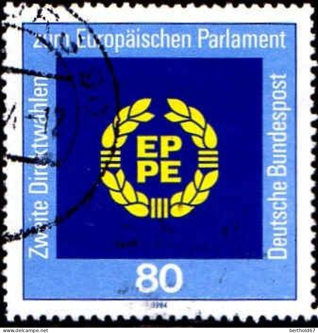 RFA Poste Obl Yv:1041 Mi:1209 2.Direktwahlen Zum Europäischen Parlament (Beau Cachet Rond) (Thème) - EU-Organe