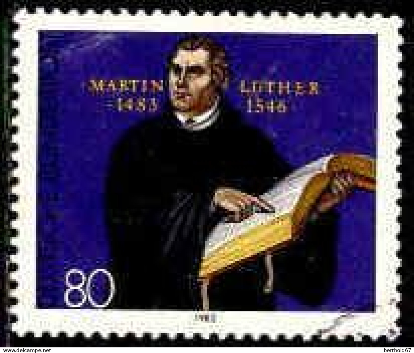 RFA Poste Obl Yv:1025 Mi:1193 Martin Luther Reformateur (Obli. Ordinaire) (Thème) - Théologiens