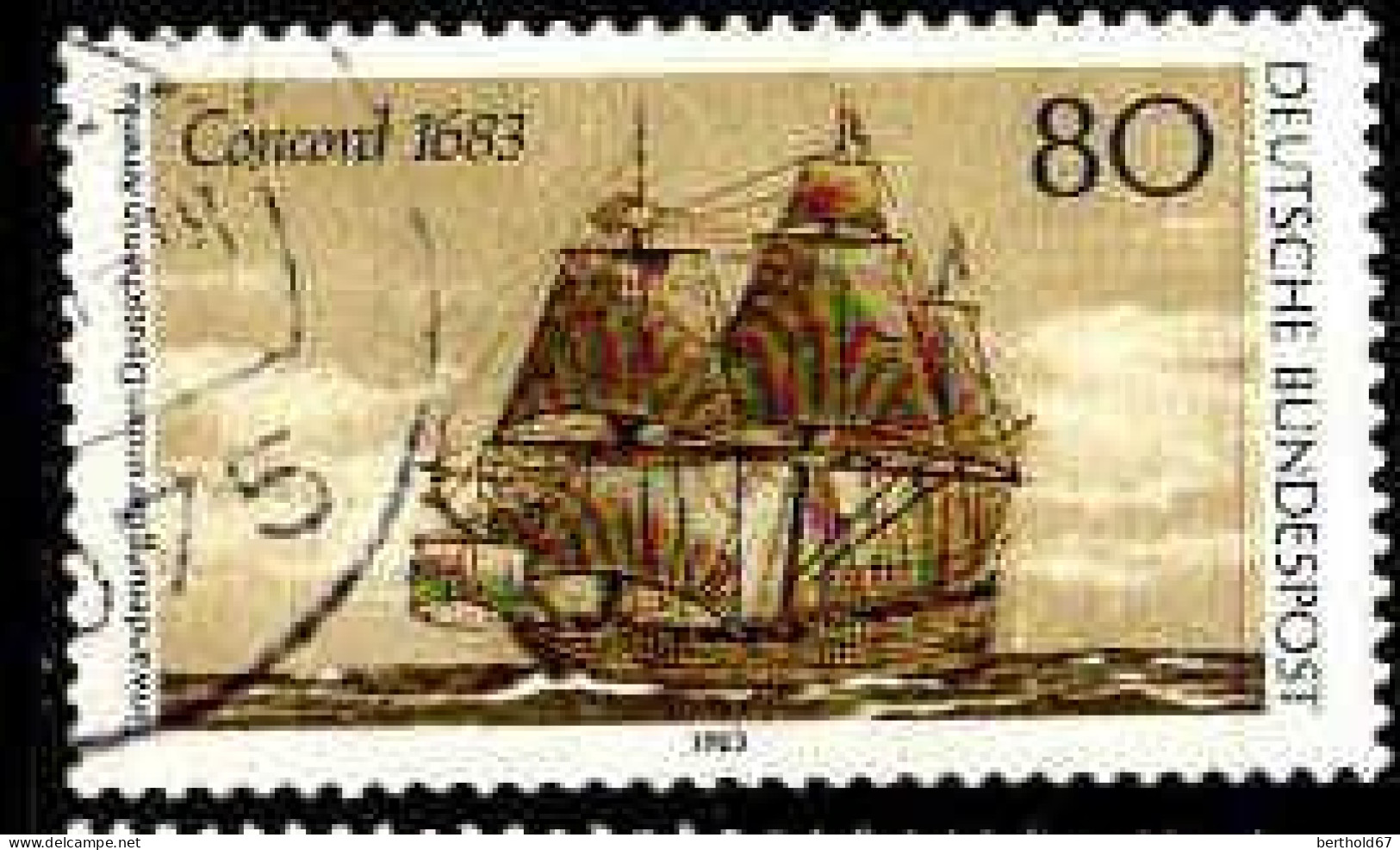 RFA Poste Obl Yv:1012 Mi:1180 Einwanderung Der 1.Deutschen In Amerika (Beau Cachet Rond) Theme - Schiffe