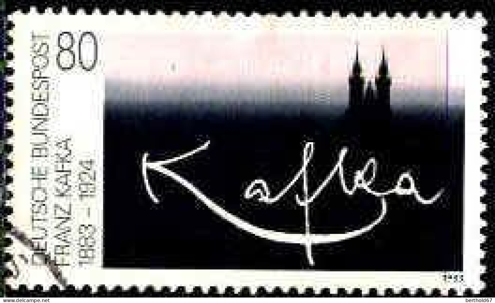 RFA Poste Obl Yv:1010 Mi:1178 Franz Kafka Poète (cachet Rond) (Thème) - Scrittori